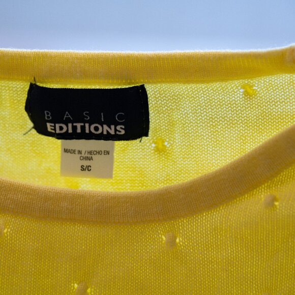 Basic Editions Yellow Lightweight Sweater - Picture 8 of 8